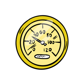 Cartoon speedometer clipart