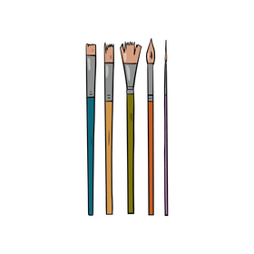 Paint brushes clipart
