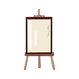 Wooden painting easel clipart