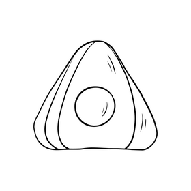 Eraser black and white clipart