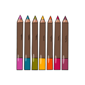 Colored pencils clipart