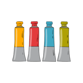 Paint tubes clipart