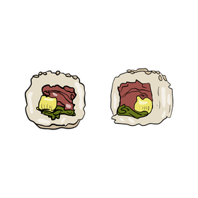 Sushi rolls clipart