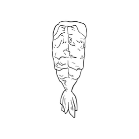 Sushi black and white clipart