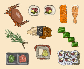 Sushi food vector