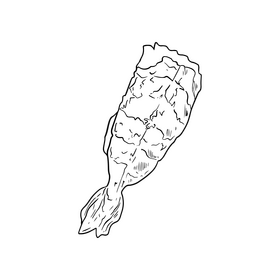 Sushi black and white clipart