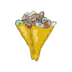 Mexican kebab clipart