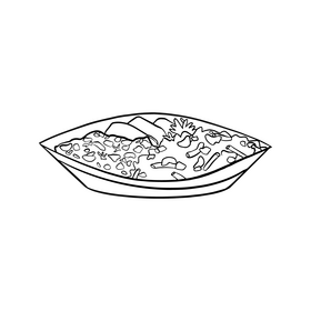 Mexican food black and white clipart