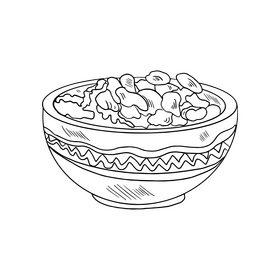 Mexican food cartoon black and white clipart free download