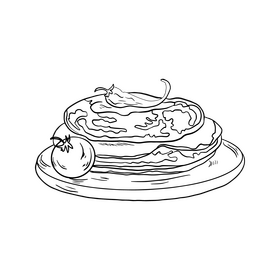 Scones black and white clipart