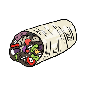 Burrito drawing clipart