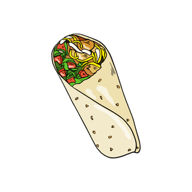 Shawarma illustration clipart free download