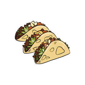 Taco mexican food clipart