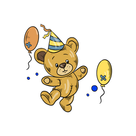 Happy teddy bear clipart