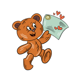 Cute teddy bear clipart