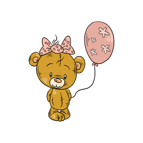 Teddy bear girl clipart