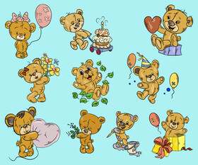 Teddy bear cartoon vector