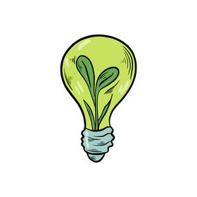 Eco lighting bulb clipart