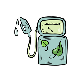Eco gas station cartoon clipart