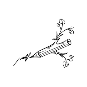 Pencil black and white clipart