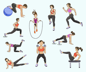 Free gymnastics cartoon vector