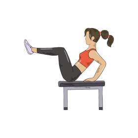 Cartoon girl training clipart