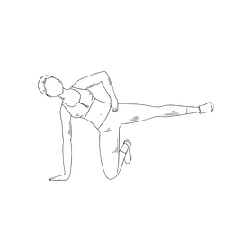 Free girl gymnastics black and white clipart