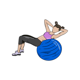 Gymnastics with ball drawing clipart