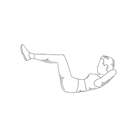 Girl exercising illustration black and white clipart
