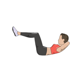 Girl exercising illustration clipart