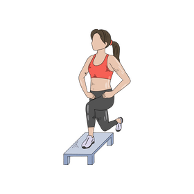 Girl doing exercise clipart