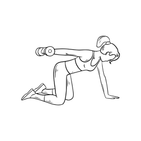 Doing exercise black and white clipart