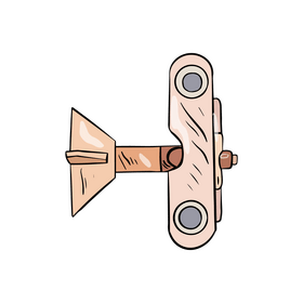 Kids plane wooden toy clipart