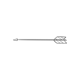 Arrow toy drawing black and white clipart