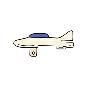Kids free wooden plane toy clipart