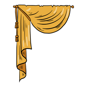 Free curtain illustration clipart