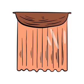 Curtain drawing clipart