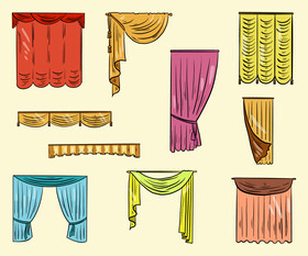 Curtains vector