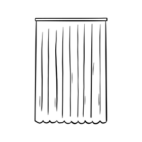 Curtain black and white clipart