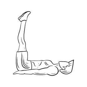 Free man training illustration black and white clipart