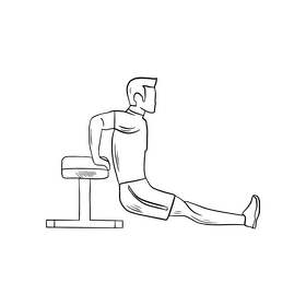 Workout gym drawing black and white clipart