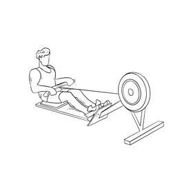 Gym training black and white clipart
