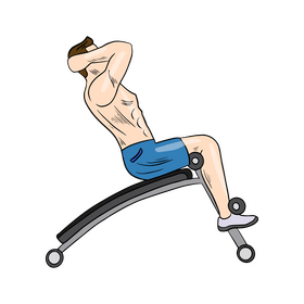 Man exercising clipart