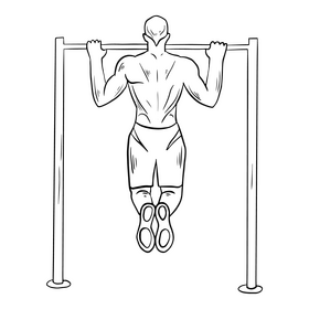 Pullups black and white clipart