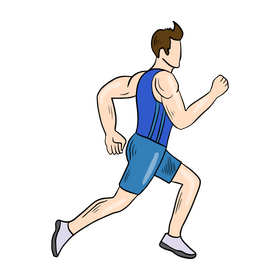 Free running drawing clipart