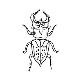 Bug black and white clipart