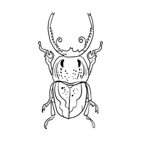 Bug black and white clipart