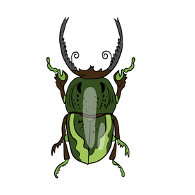 Green bug clipart