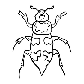 Bug black and white clipart vector free download