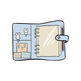 Diary notebook cartoon clipart